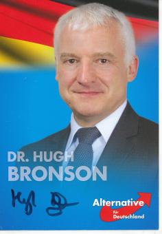 Hugh Bronson  AFD  Politik  Autogrammkarte original signiert 