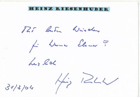 Heinz Riesenhuber  Politik  Autogramm Karte  original signiert 