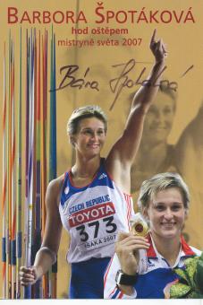 Barbora Spotakova  Tschechien  Leichtathletik  Autogrammkarte original signiert 
