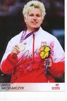 Anita Wlodarczyk  Polen  Leichtathletik  Autogrammkarte original signiert 
