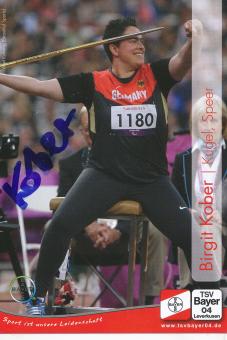 Birgit Kober  Leichtathletik  Autogrammkarte original signiert 