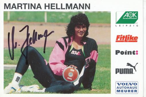 Martina Hellmann  Leichtathletik  Autogrammkarte original signiert 