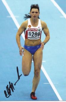 Jevgeniya Poliyakova  Rußland  Leichtathletik  Autogramm Foto original signiert 