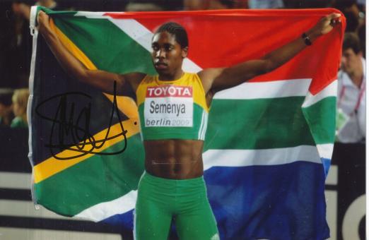 Caster Semenya  Südafrika  Leichtathletik  Autogramm Foto original signiert 