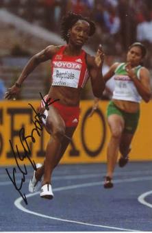 Kelly Ann Baptiste  USA  Leichtathletik  Autogramm Foto original signiert 