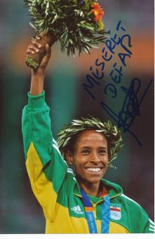Meseret Defar  Äthiopien  Leichtathletik  Autogramm Foto original signiert 