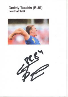 Dmitriy Tarabin  Rußland   Leichtathletik Autogramm Karte original signiert 