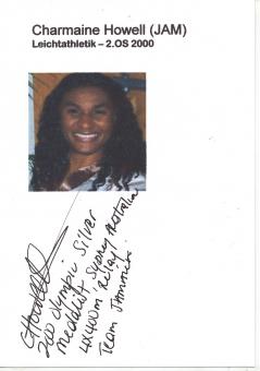 Charmaine Howell  Jamaika   Leichtathletik Autogramm Karte original signiert 