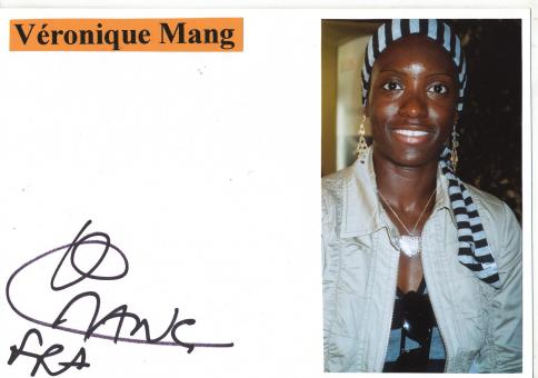 Veronique Mang  Frankreich   Leichtathletik Autogramm Karte original signiert 