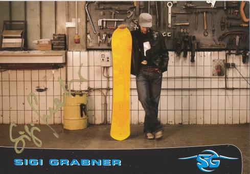 Sigi Grabner  Snowboard Ski  Autogrammkarte original signiert 