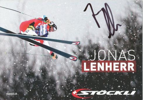 Jonas Lenherr  Schweiz  Ski  Freestyle  Autogrammkarte original signiert 