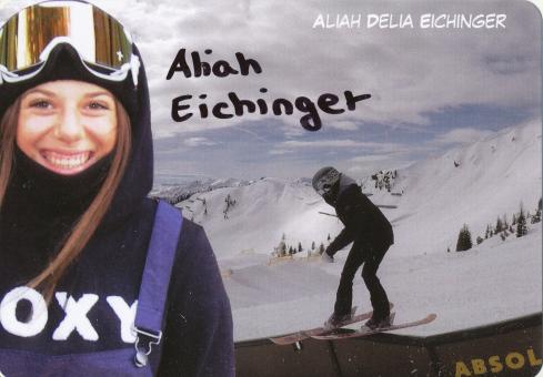 Aliah Delia Eichinger  Ski  Freestyle  Autogrammkarte original signiert 