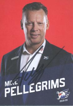 Mike Pellegrims  Adler Mannheim  Eishockey  Autogrammkarte original signiert 