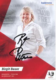 Birgit Bauer  SC Freiburg  Frauen Fußball Autogrammkarte original signiert 