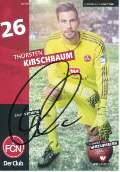 Thorsten Kirschbaum   2015/2016  FC Nürnberg  Fußball Autogrammkarte original signiert 