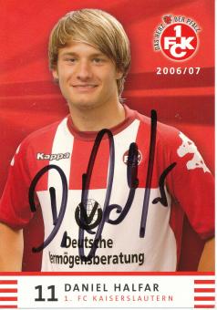 Daniel Halfar  2006/2007  FC Kaiserslautern  Fußball Autogrammkarte original signiert 