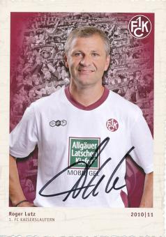 Roger Lutz  2010/2011  FC Kaiserslautern  Fußball Autogrammkarte original signiert 