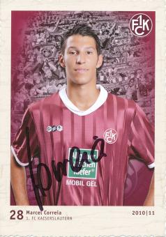 Marcel Correira  2010/2011  FC Kaiserslautern  Fußball Autogrammkarte original signiert 