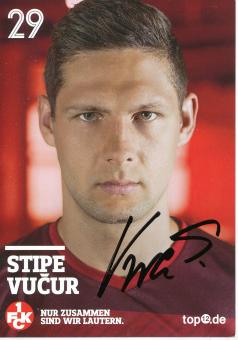 Stipe Vucur  2016/2017  FC Kaiserslautern  Fußball Autogrammkarte original signiert 