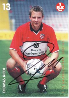 Thomas Riedl  2001/2002  FC Kaiserslautern  Fußball Autogrammkarte original signiert 