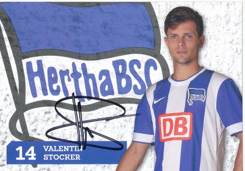 Valentin Stocker  2014/2015  Hertha BSC Berlin  Fußball Autogrammkarte original signiert 