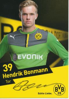 Hendrik Bonmann  2014/2015  Borussia Dortmund  Fußball Autogrammkarte original signiert 