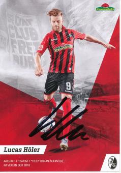 Lucas Höler  2019/2020  SC Freiburg  Fußball Autogrammkarte original signiert 
