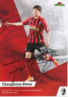 Changhoon Kwon  2019/2020  SC Freiburg  Fußball Autogrammkarte original signiert 