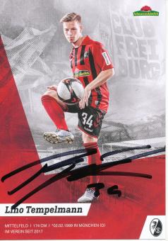 Lino Tempelmann  2019/2020  SC Freiburg  Fußball Autogrammkarte original signiert 