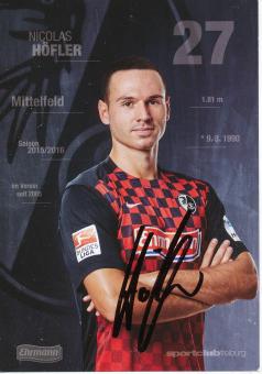 Nicolas Höfler  2015/2016  SC Freiburg  Fußball Autogrammkarte original signiert 