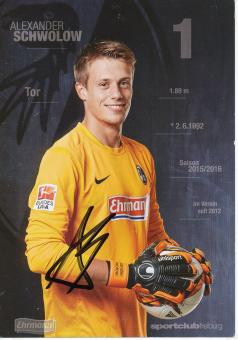 Alexander Schwolow  2015/2016  SC Freiburg  Fußball Autogrammkarte original signiert 