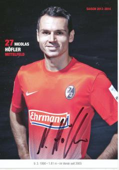 Nicolas Höfler  2013/2014  SC Freiburg  Fußball Autogrammkarte original signiert 