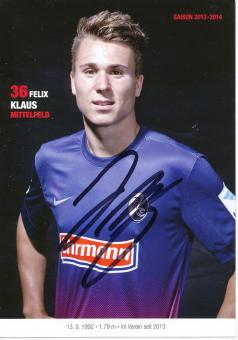Felix Klaus  2013/2014  SC Freiburg  Fußball Autogrammkarte original signiert 
