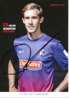 Julian Schuster  2013/2014  SC Freiburg  Fußball Autogrammkarte original signiert 