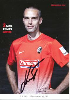 Pavel Krmas  2013/2014  SC Freiburg  Fußball Autogrammkarte original signiert 