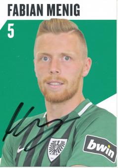 Fabian Menig   SC Preußen Münster   Fußball Autogrammkarte original signiert 