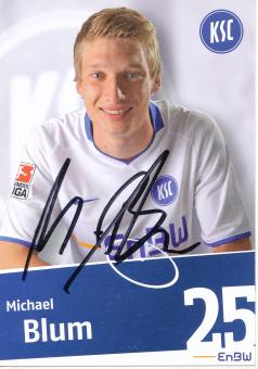 Michael Blum  2009/2010  Karlsruher SC  Fußball Autogrammkarte original signiert 