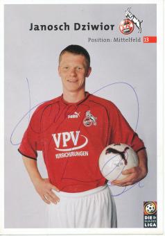 Janosch Dziwior  2001/2002   FC Köln  Fußball Autogrammkarte original signiert 
