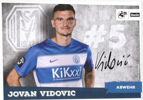 Jovan Vidovic  2018/2019  SV Meppen  Fußball Autogrammkarte original signiert 