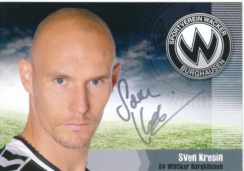 Sven Kresin  2008/2009  SV Wacker Burghausen Fußball Autogrammkarte original signiert 