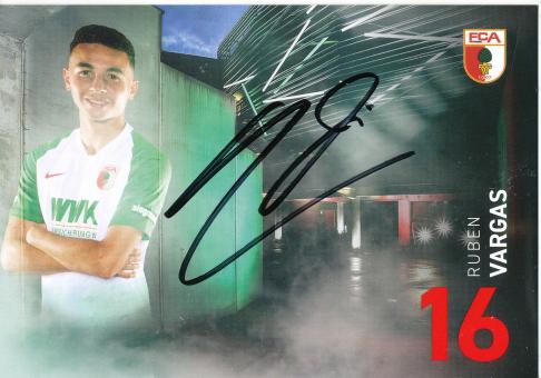 Ruben Vargas  2019/2020  FC Augsburg  Fußball Autogrammkarte original signiert 