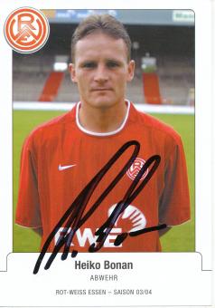 Heiko Bonan  2003/2004  Rot Weiß Essen  Fußball Autogrammkarte original signiert 