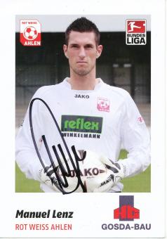 Manuel Lenz  Rot Weiß Ahlen  Fußball Autogrammkarte original signiert 