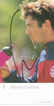 Bixente Lizarazu  2002/2003  FC Bayern München Fußball Autogrammkarte original signiert 
