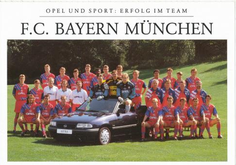 FC Bayern München 1993/1994   Fußball Mannschaftskarte Druck signiert 