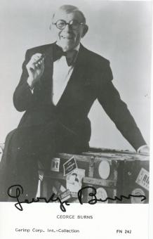 George Burns † 1996  Film & TV  Autogrammkarte original signiert 