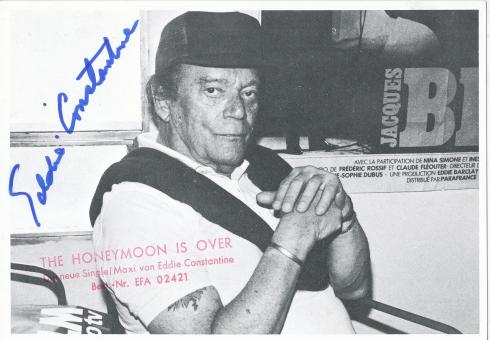Eddie Constantine † 1993  Film & TV  Autogrammkarte original signiert 