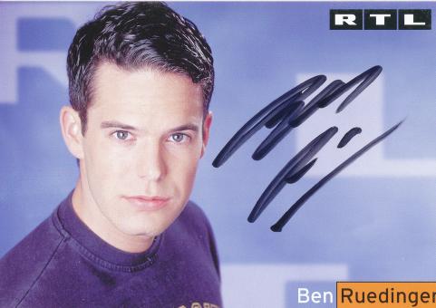 Ben Ruedinger  RTL   TV  Autogrammkarte original signiert 