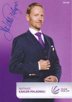 Mathias Kahler Polagnoli  Sat 1  TV  Sender Autogrammkarte original signiert 