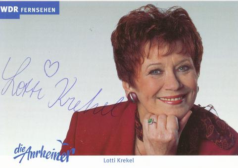 Lotti Krekel   Die Anrheiner  TV  Serien Autogrammkarte original signiert 